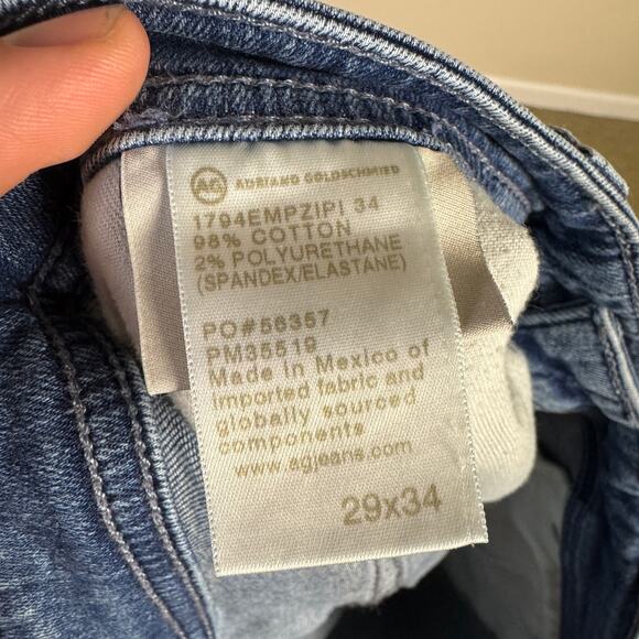 Everett AG Slim Straight Denim Blue Jeans US Men's 29x31 - Picture 6 of 8